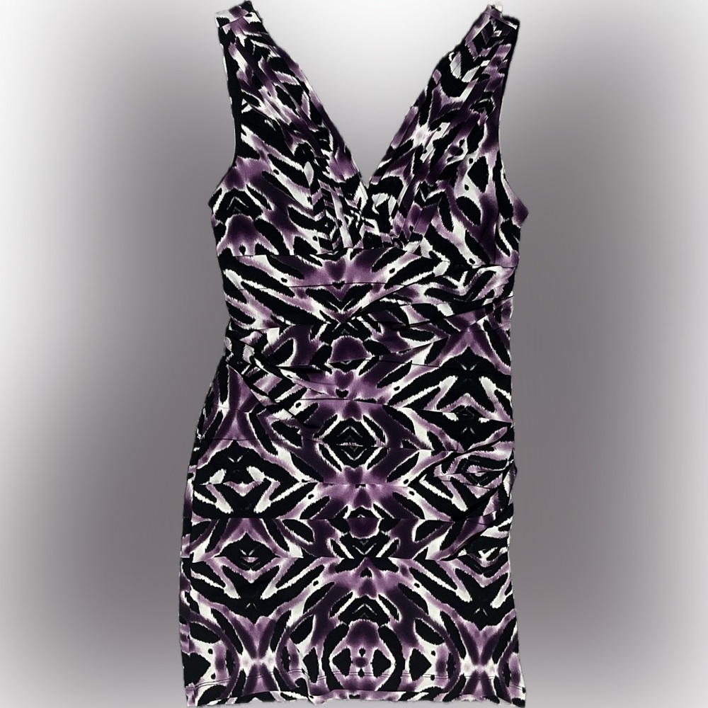Bisou Bisou Elegant Black and Gray Dress